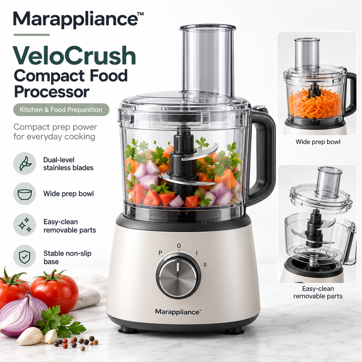 Marappliance™ VeloCrush Compact Food Processor