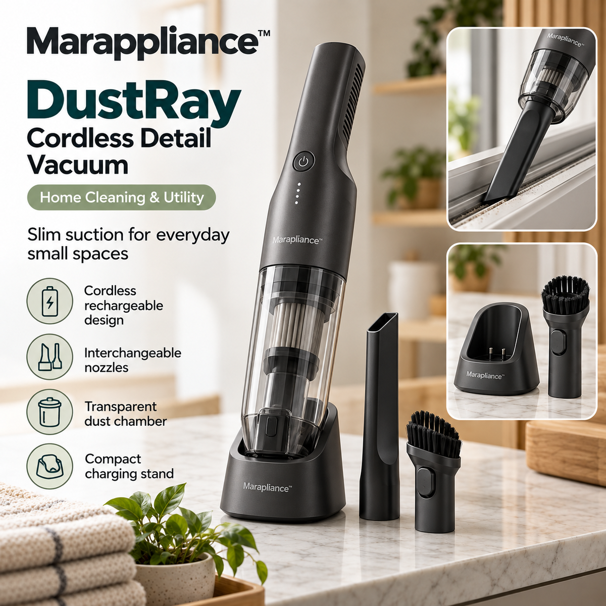 Marappliance™ DustRay Cordless Detail Vacuum