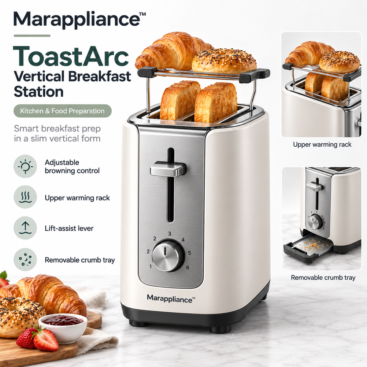 Marappliance™ ToastArc Vertical Breakfast Station
