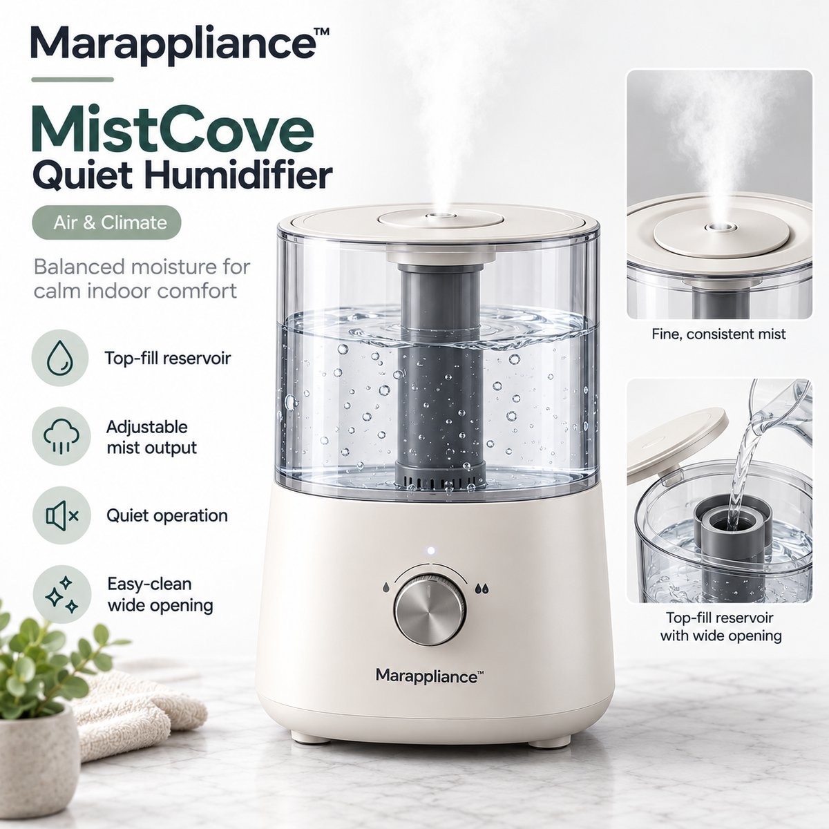 Marappliance™ MistCove Quiet Humidifier