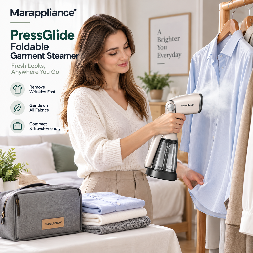 Marappliance™ PressGlide Foldable Garment Steamer